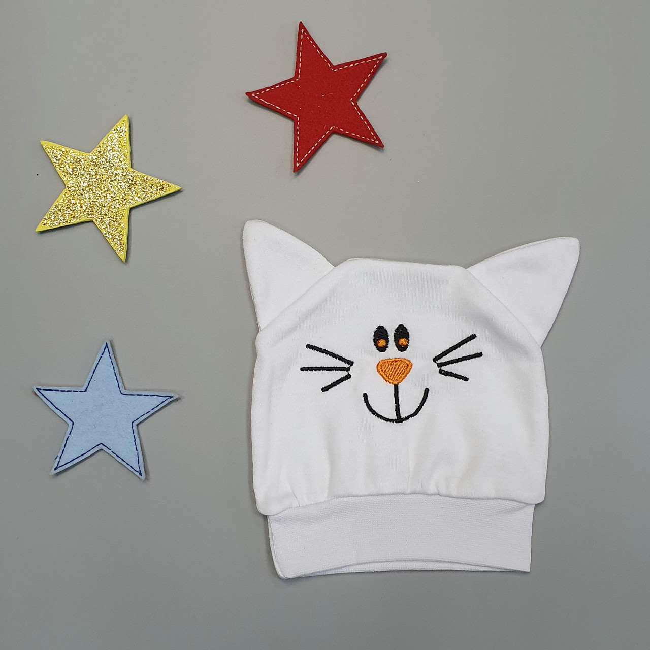 

Шапочка "Котик" Buude Kids 33-36 см Белая 18597