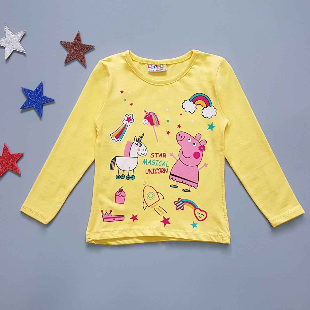 

Лонгслив Hacali kids для девочки 86-92 см Желтый 18473