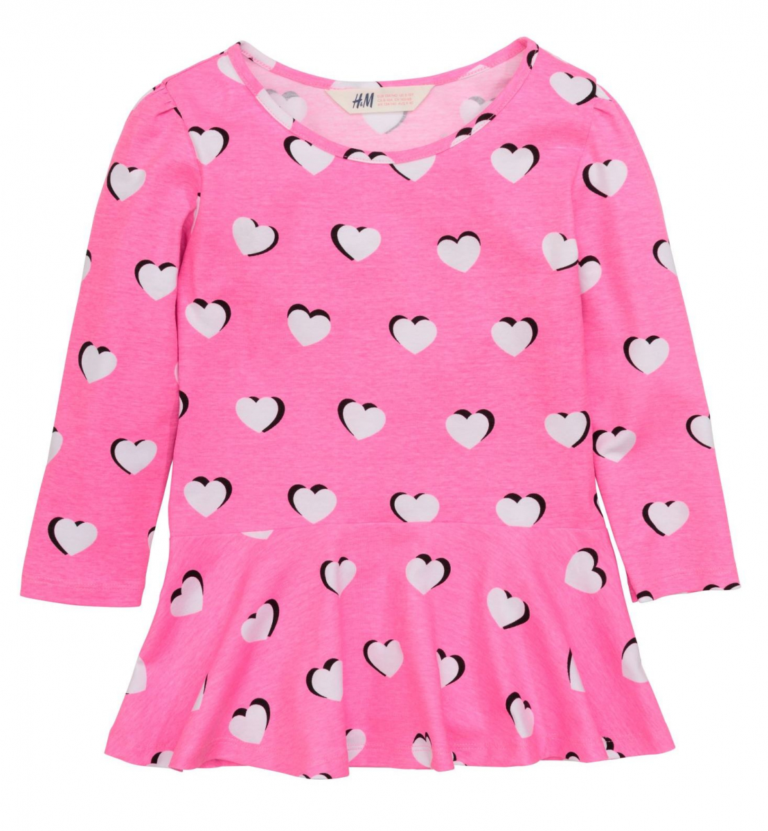 

Футболка с длинными рукавами для девочки H&M 0347703003 158-164 СМ Розовый 63804