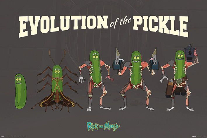

Постер Pyramid International Rick and Morty - Evolution Of The Pickle Maxi Poster 610 x 915 мм