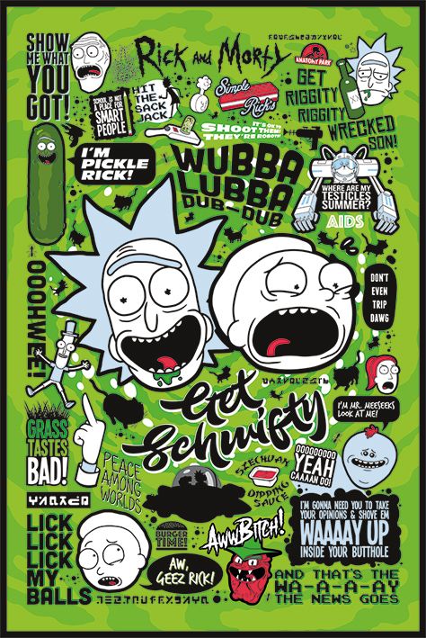 

Постер Pyramid International Rick and Morty - Quotes Maxi Poster 610 x 915 мм