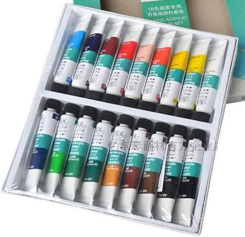 

Профессиональный набор акриловых красок Winsor & Newton 18 цветов в тубах по 10 мл.