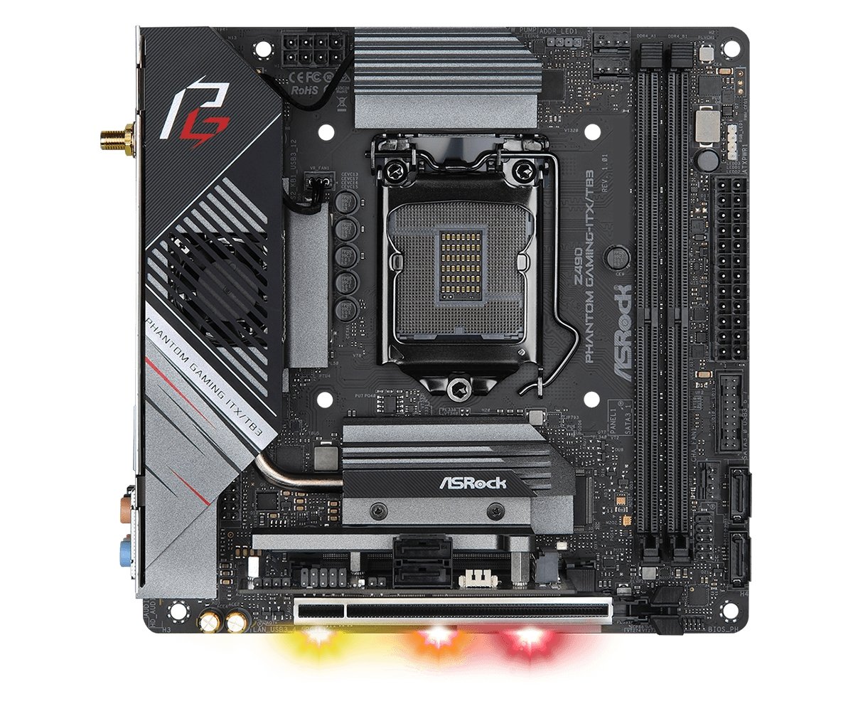 

Материнская плата ASRock Z490 PHANTOM GAMING-ITX/TB3 s1200 Z490 2xDDR4 HDMI-DP Wi-Fi!!!BT mITX