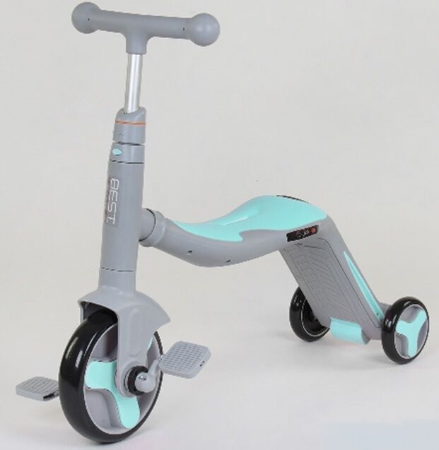 

Самокат 3 В 1 Jt 10181 Best Scooter Самокат-Велобег-Велосипед Светящиеся Колеса