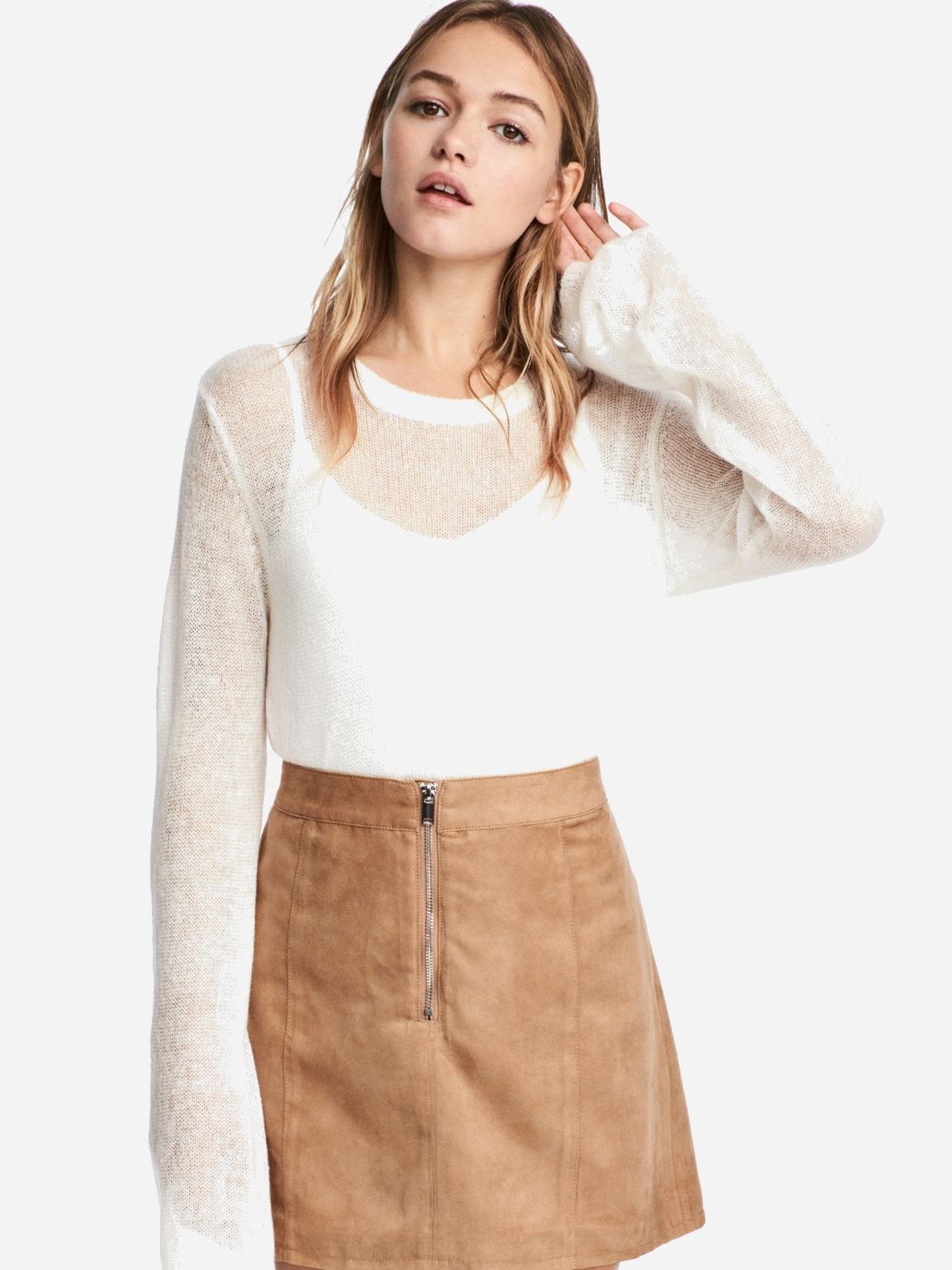 

Юбка H&M 0514865 38 Бежевая