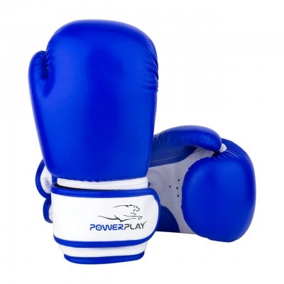 

Боксерські рукавиці PowerPlay 3004 JR 8 унцій Синьо-білі (SKL24-252429)