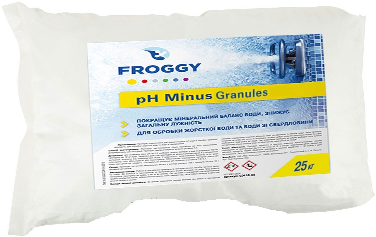 

Средство для снижения уровня pH Froggy pH Minus 25 кг в гранулах