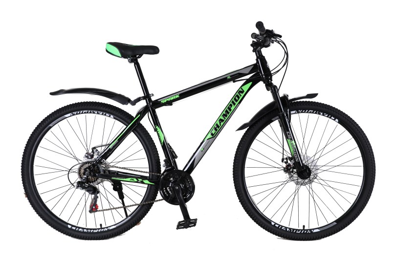 

Велосипед Champion Spark 29"17" Черный-Зеленый-Белый