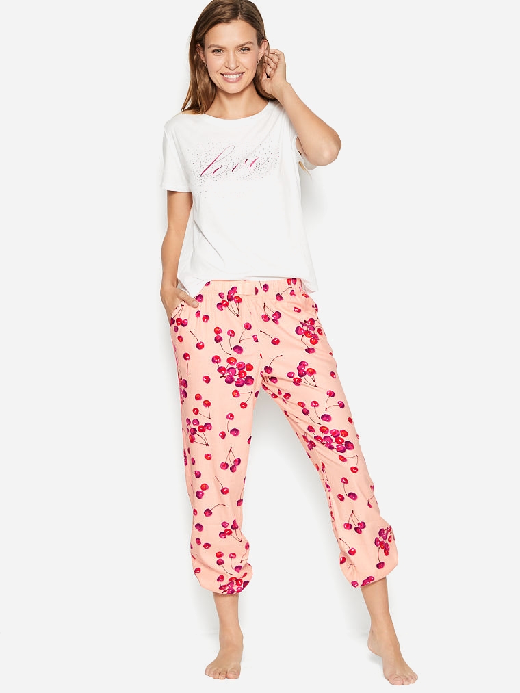 

Пижама Victoria's Secret 625962717  Белый/Розовый, Пижама Victoria's Secret 625962717 XL Белый/Розовый