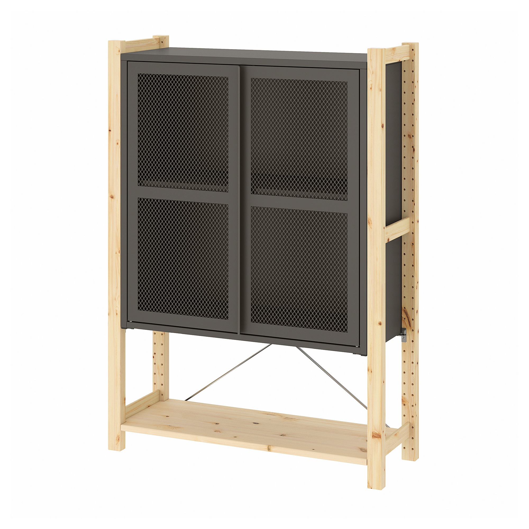 

Шкаф с дверями IKEA ИВАР сосна 993.957.76