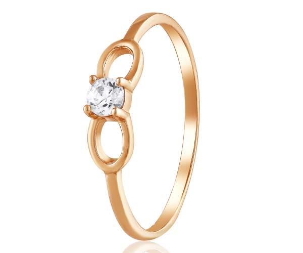 

Кольцо золотое с камнем SWAROVSKI Zirconia "Севилья", КД4176SW, 16 размер