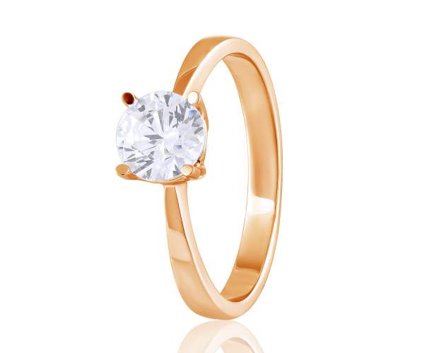 

Кольцо золотое с камнем SWAROVSKI Zirconia "Талант", КД4186SW, 19 размер