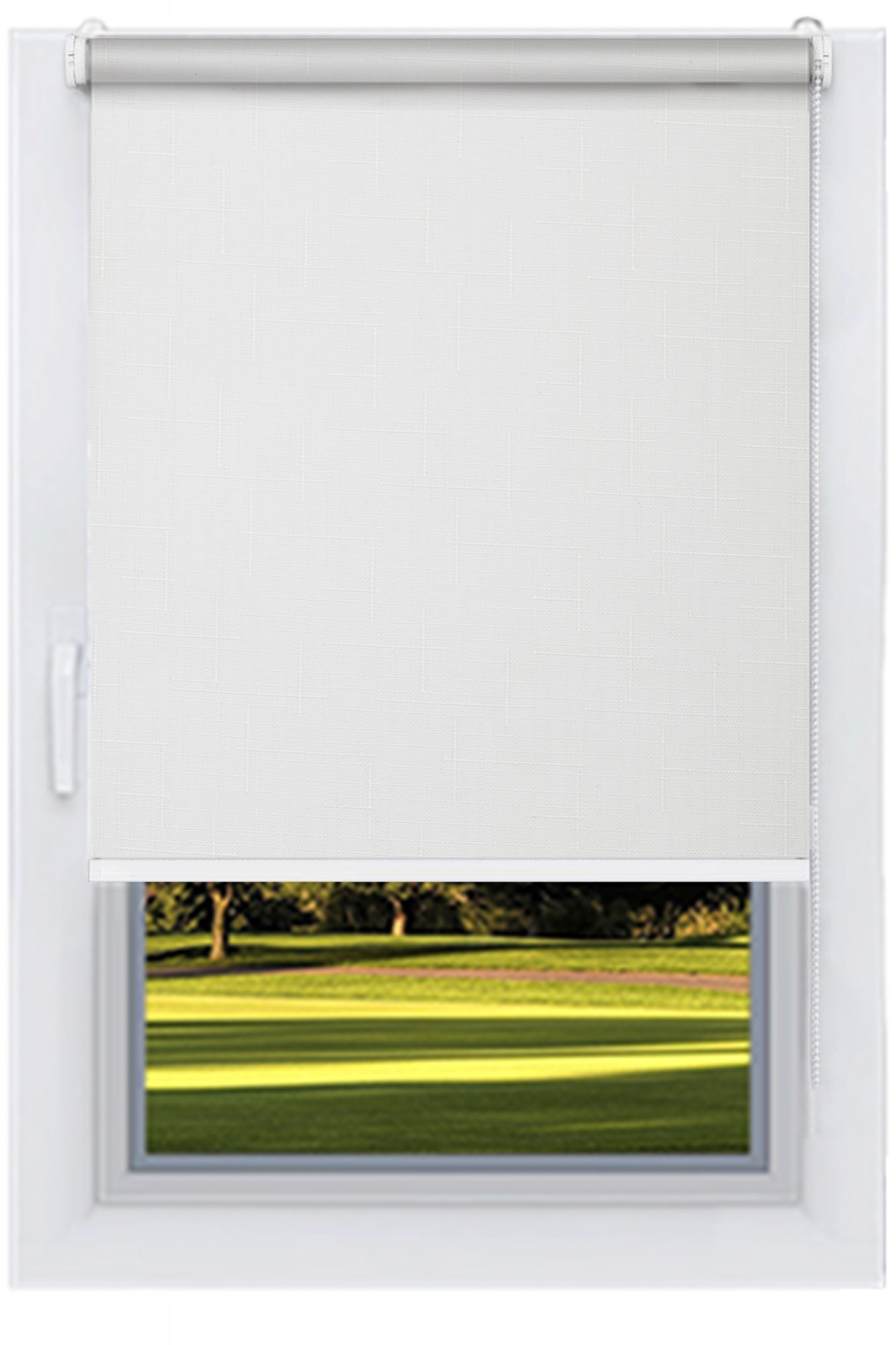 

Ролета тканевая DECOLUX 106х250 LEN Белый вал 32