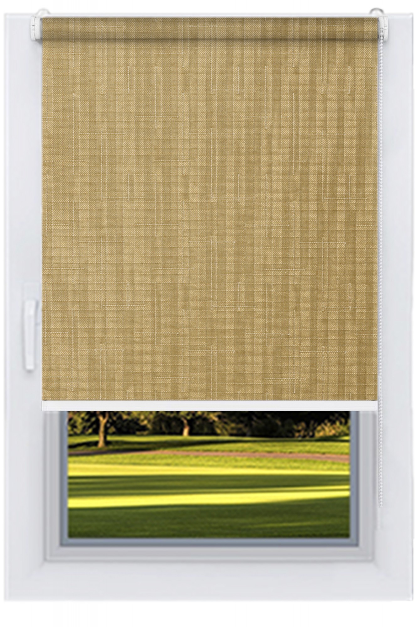 

Ролета тканевая DECOLUX 130х250 LEN Слоновая кость вал 32