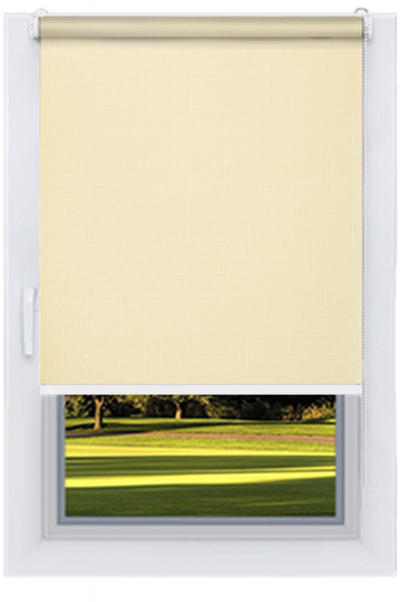 

Ролета тканевая DECOLUX 236х160 LEN Бежевый вал 32