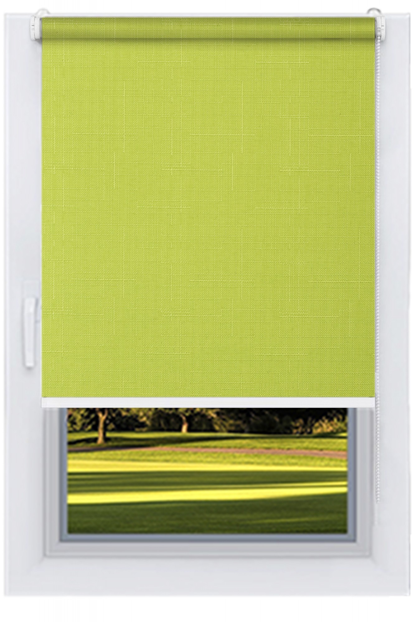 

Ролета тканевая DECOLUX 106х200 LEN Зеленый вал 32