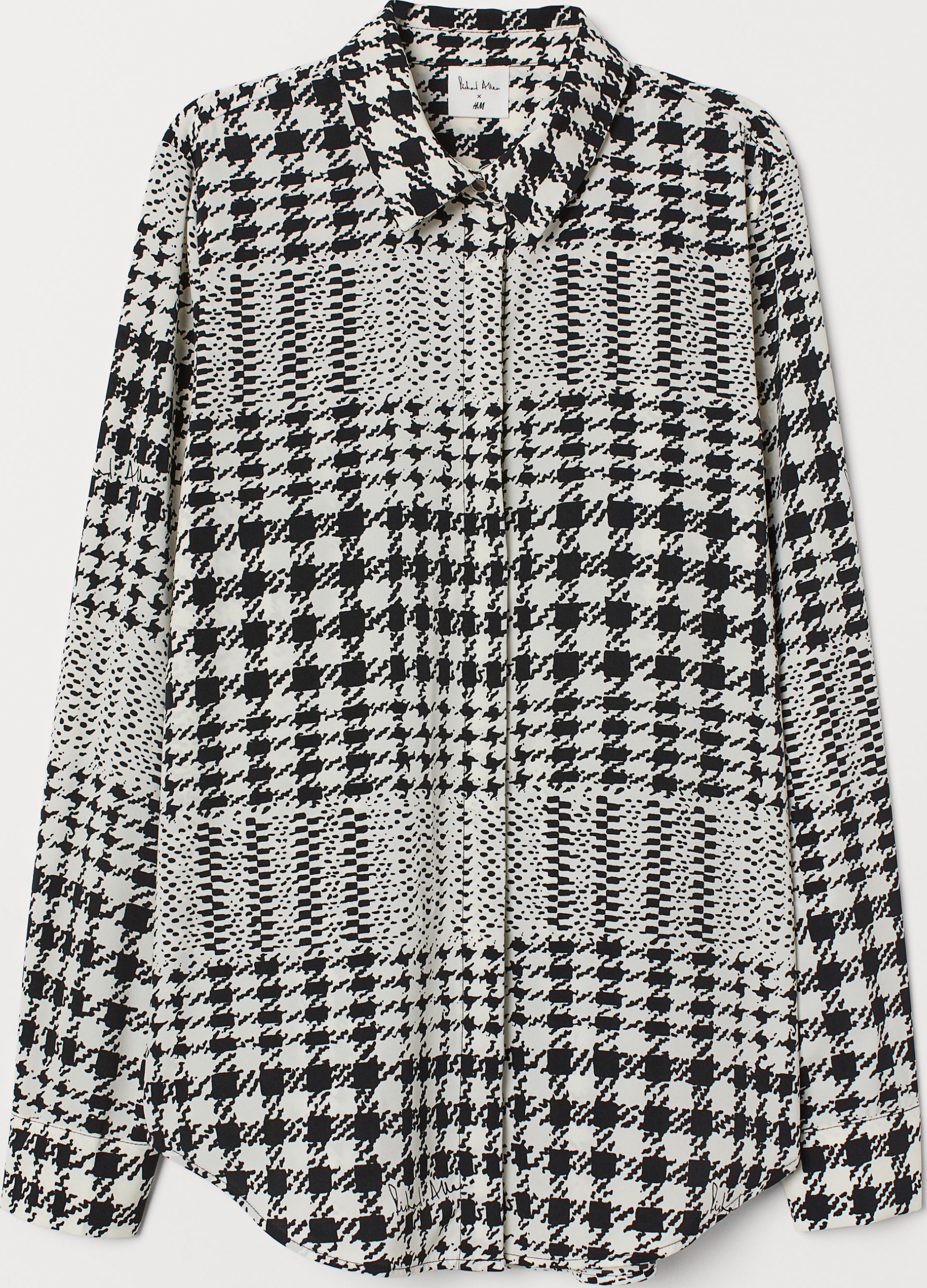 

Рубашка H&M 0798380 36 Черная с белым