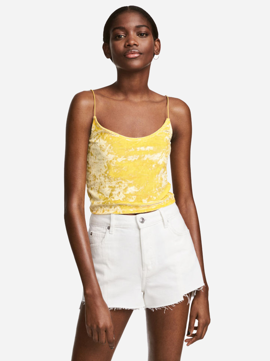 

Топ H&M 0509138_01  Желтый с белым, Топ H&M 0509138_01 L Желтый с белым