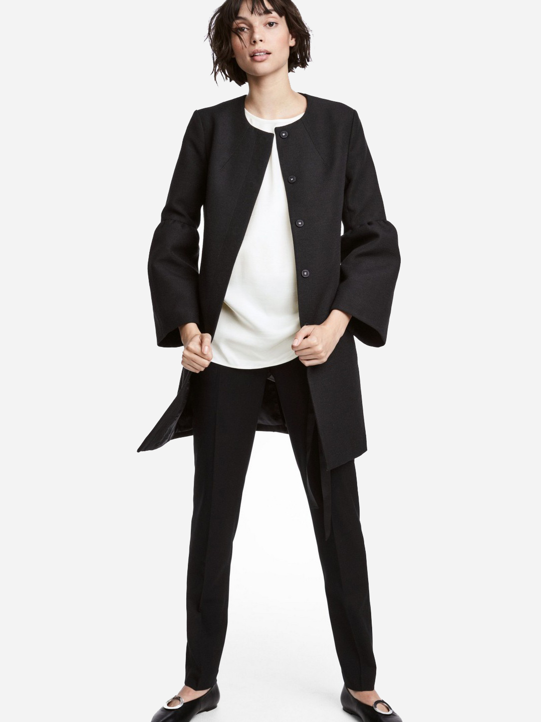 

Пальто H&M 0527203 32 Черное