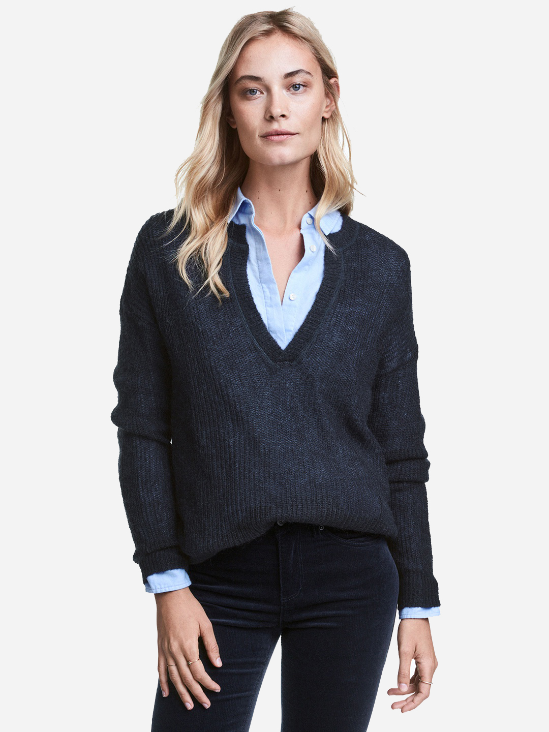 

Пуловер H&M 0435086_01 M Темно-синий