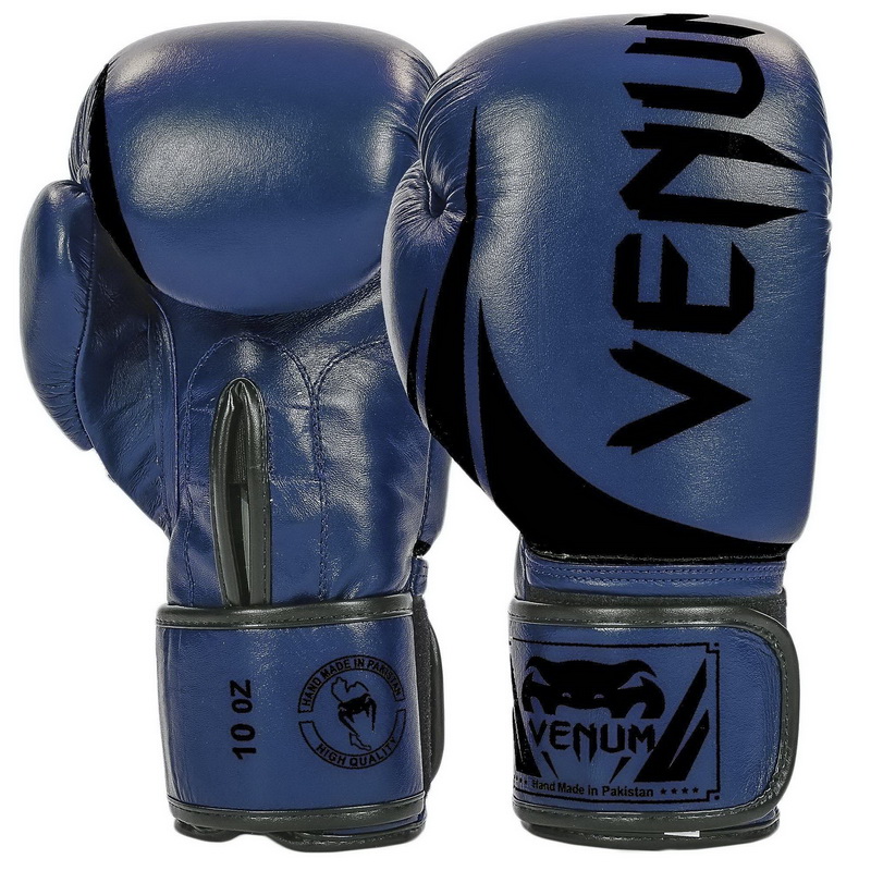 

Перчатки боксерские кожаные на липучке VNM CHALLENGER (тёмно-синие), Размер 12oz
