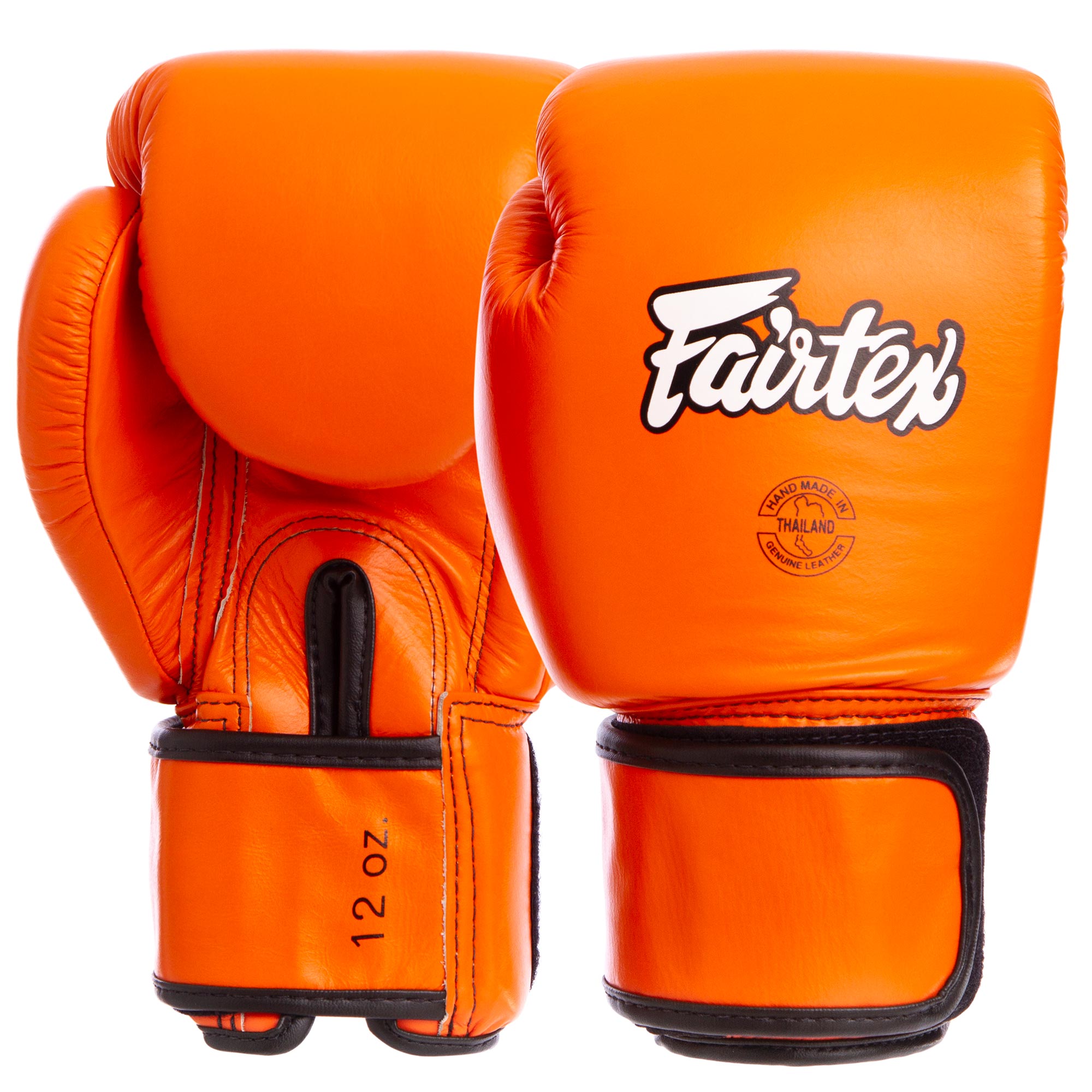 

Перчатки боксерские кожаные на липучке FAIRTEX оранжевые, Размер 12oz