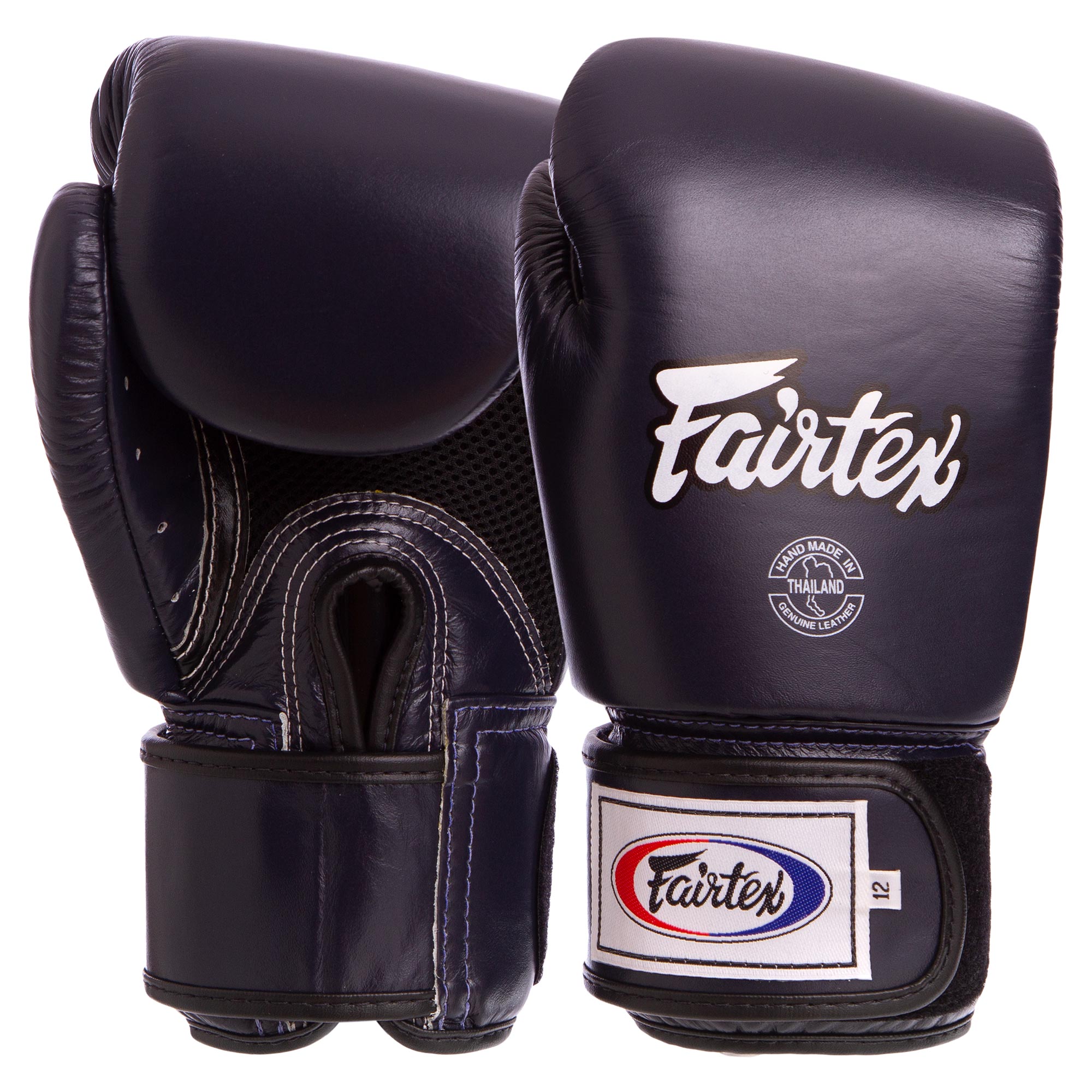 

Перчатки боксерские кожаные на липучке FAIRTEX синие, Размер 18oz