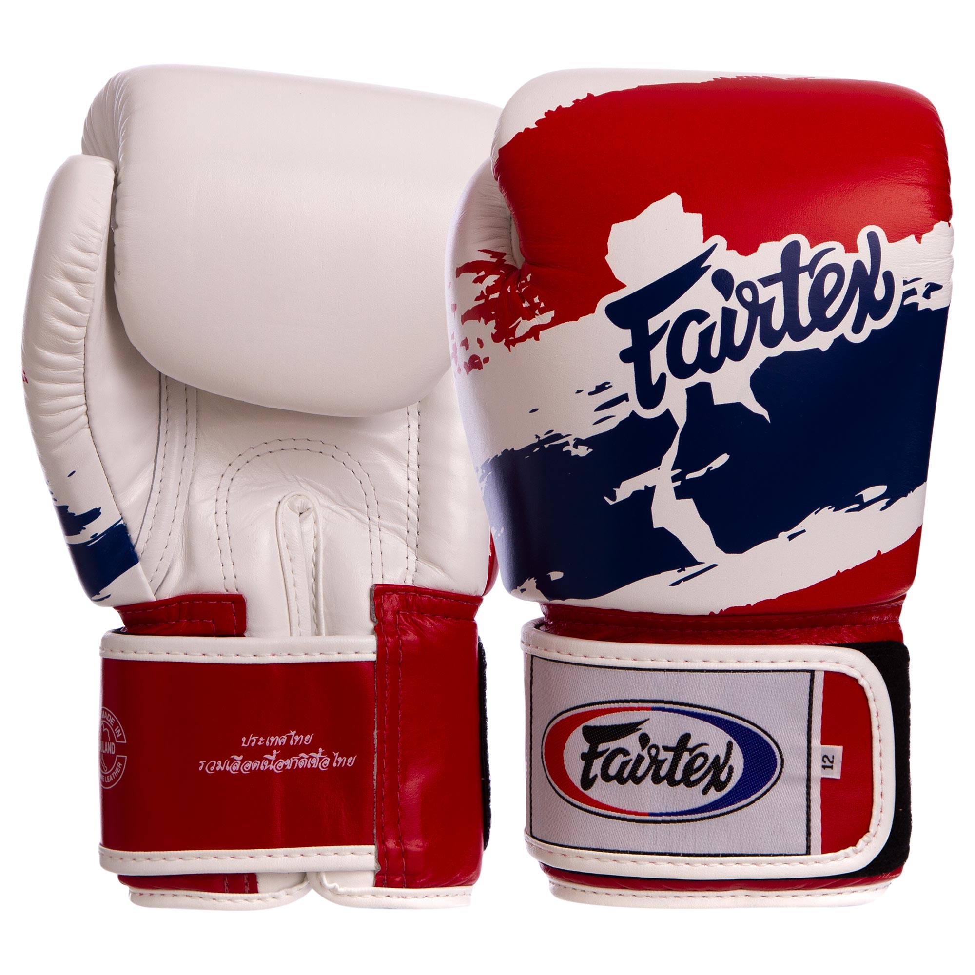 

Перчатки боксерские кожаные на липучке FAIRTEX THAI PRINT, Размер 10oz