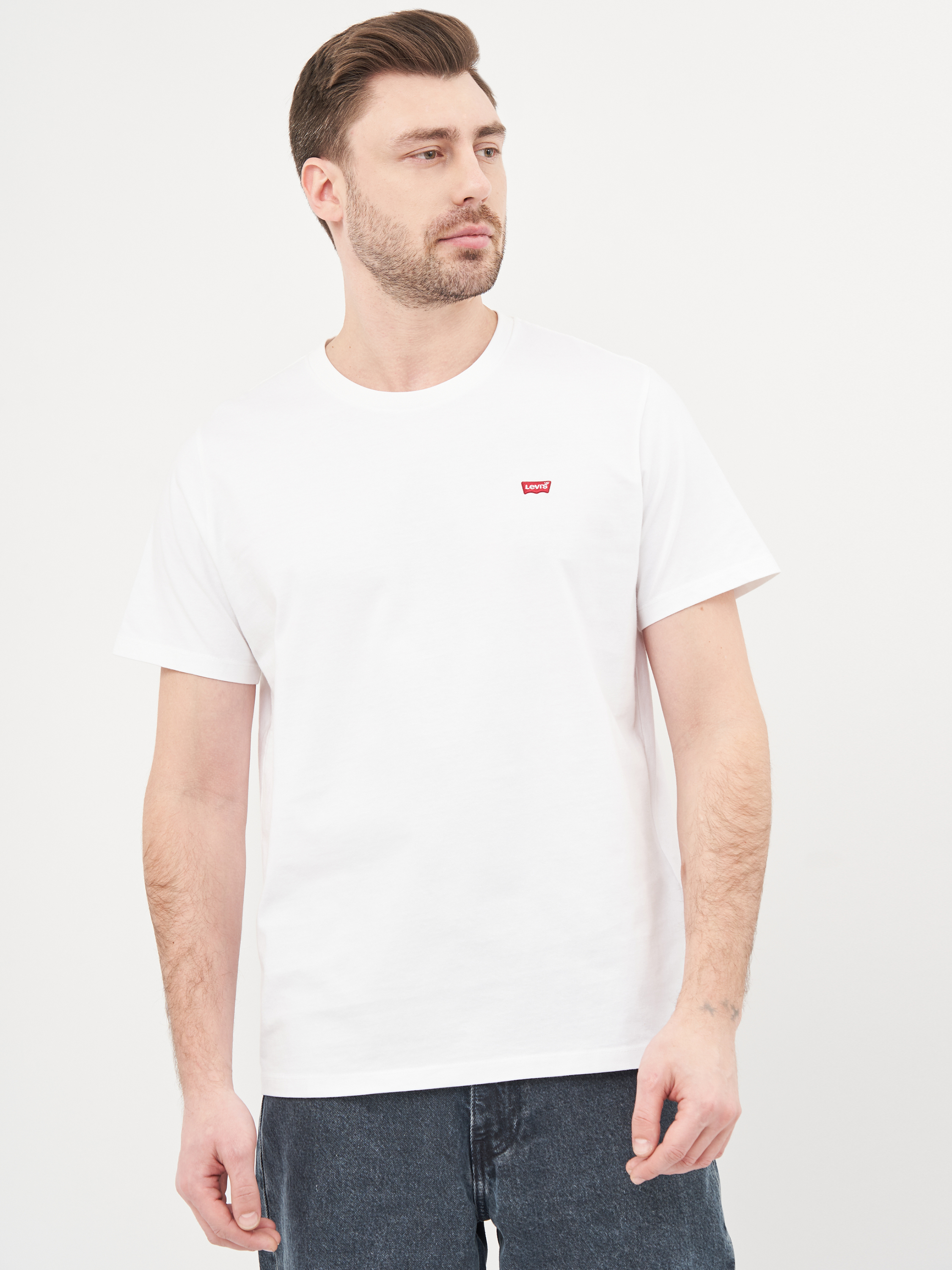 Акція на Футболка бавовняна довга чоловіча Levi's The Original 56605-0000 XL White від Rozetka