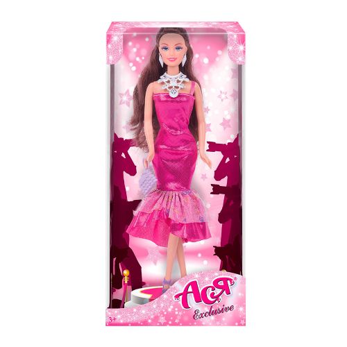 

Кукла WL Toys «Ася» 30 см с сумочкой и украшениями в розовом платье (35116)
