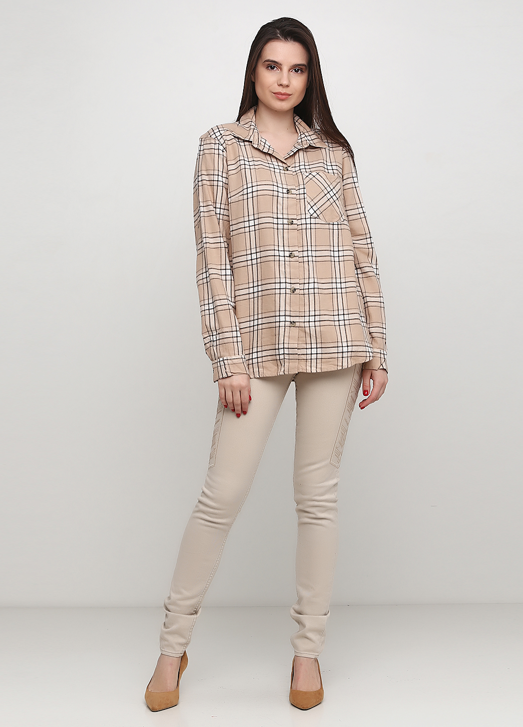 

Брюки H&M 0182381 28/32 Бежевые (KZ2000000682082_LD2000000682082)