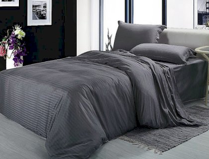 

Простынь натяжная U-tek Home Sateen Iron Grey Stripe 180x190