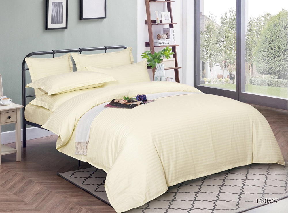 

Простынь натяжная U-tek Home Beige Stripe 150x190