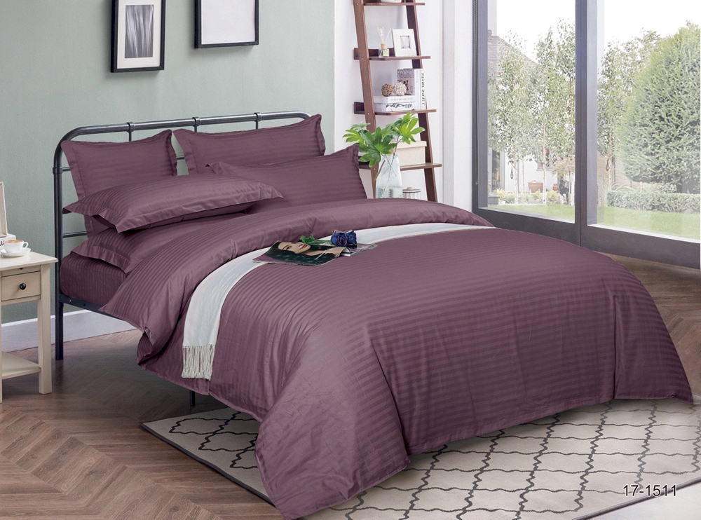 

Наволочка U-tek Home Oxford Bordo Stripe 50x70