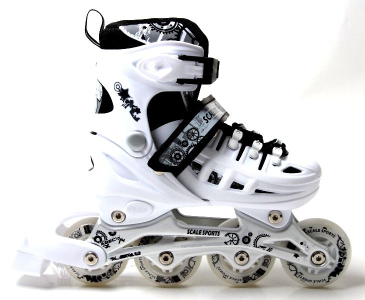 

Раздвижные детские роликовые коньки Scale Sports, размер 36-39, White