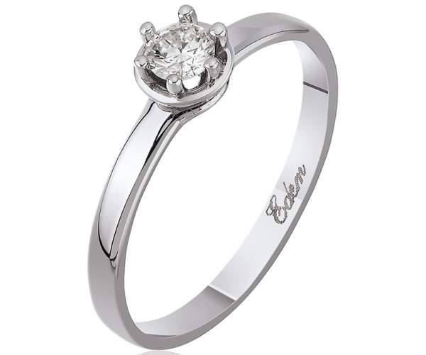 

Кольцо с камнями SWAROVSKI Zirconia в стиле "Дамиани", белое золото, КД4095/1SW, 17 размер