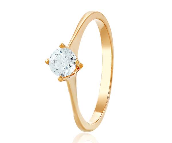 

Золото кольцо с камнем SWAROVSKI Zirconia "Эвелина", КД4153SW, 15.5 размер