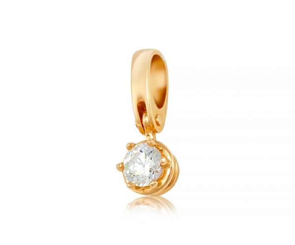 

Подвеска золотая с камнями SWAROVSKI Zirconia в стиле "Дамиани", П4095SW