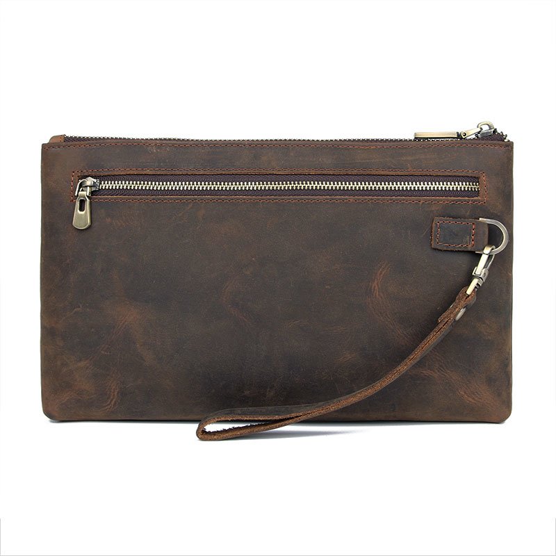 

Красивая барсетка мужская в коже Crazy horse Vintage 14954 Коричневая