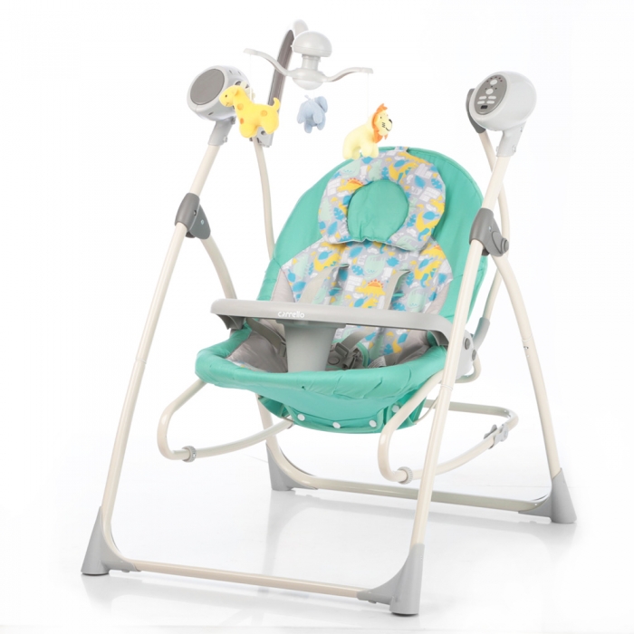 

Колыбель-качеля CARRELLO Nanny Plus CRL-0005N Turquoise Dino