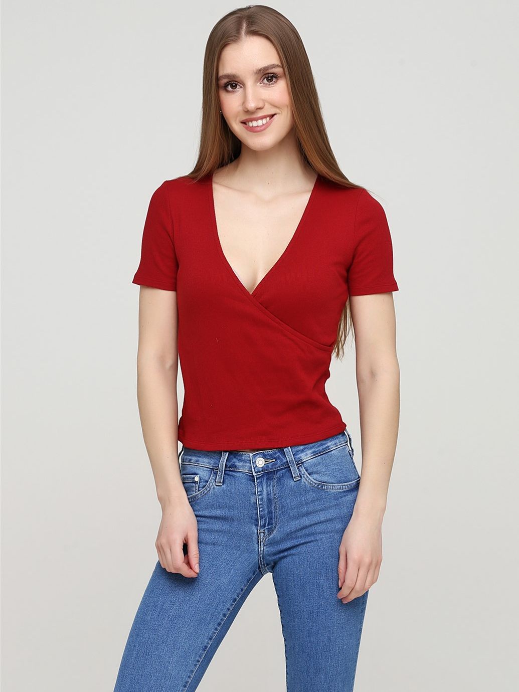 

Блузка H&M 0-1129 S Бордовая