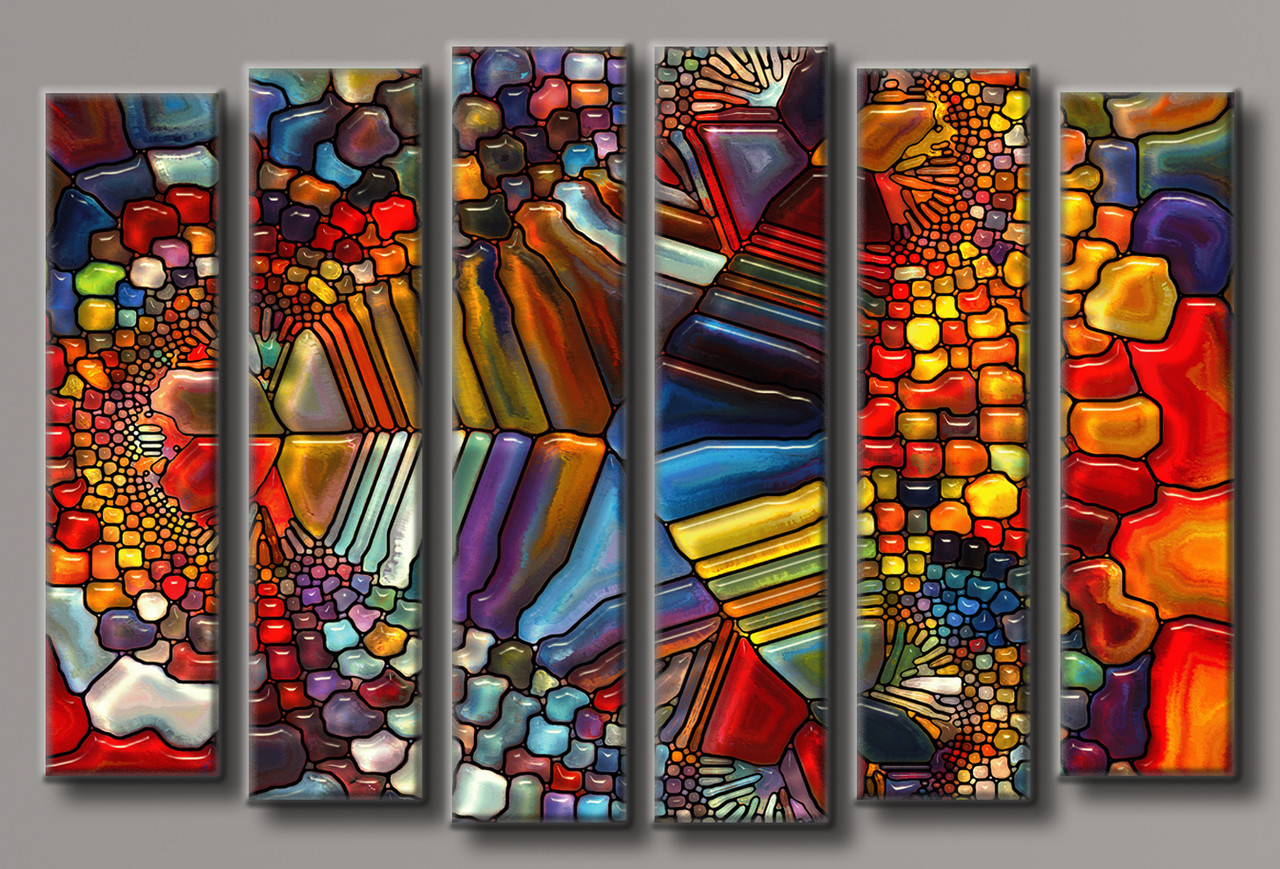 

Модульная картина на холсте Holst Art из 6-ти частей Мозаика 100х150 см