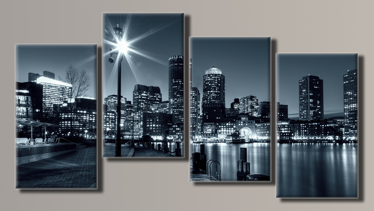 

Модульная картина на холсте Holst Art из 4-х частей Boston 71х130 см