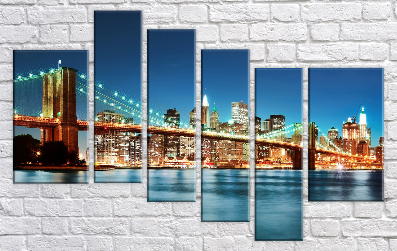 

Модульная картина на холсте Holst Art из 6-ти частей Сан Франциско 95х152 см