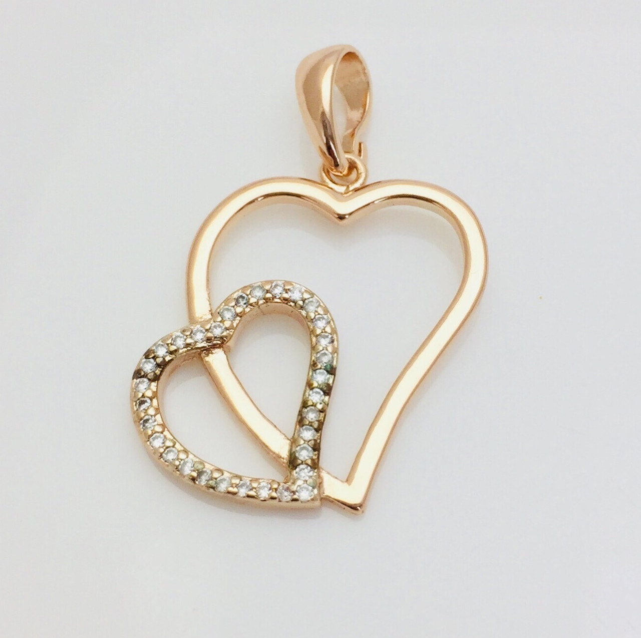 

Кулон для женщины Два сердечка Jewelry Xuping Циркон
