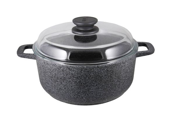 

Кастрюля БИОЛ Granite Gray с крышкой, индукция 4 л