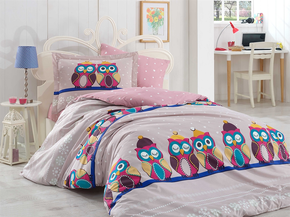 

Комплект постельного белья HOBBY Poplin Linda сиреневый 160х220 см/1х50х70