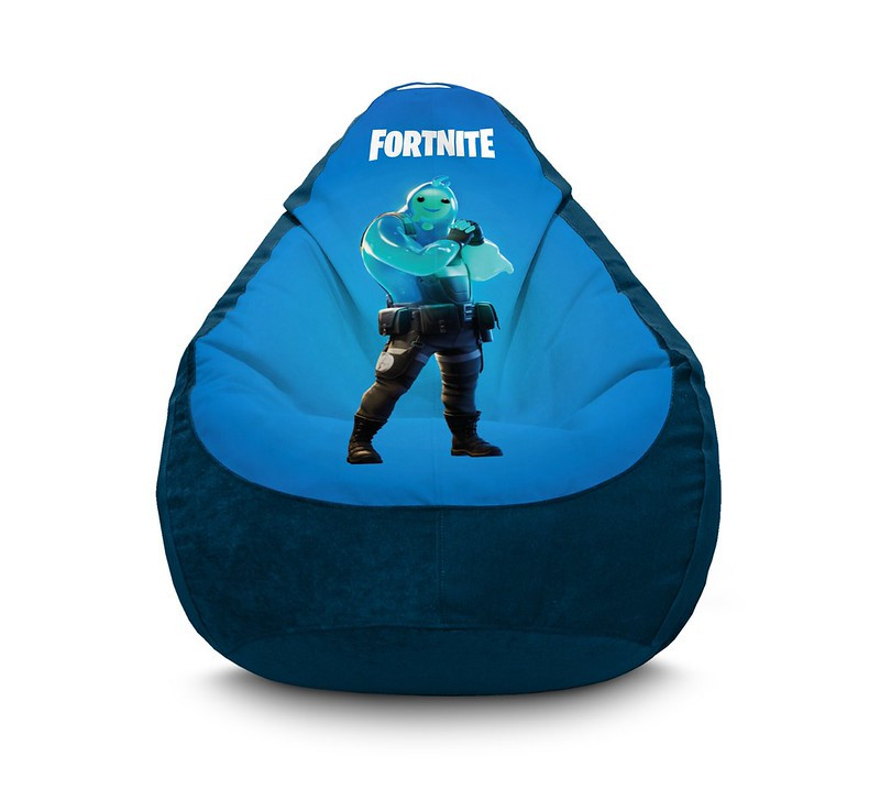 

Кресло мешок iPuff "Fortnite. Rippley" Флок XL (80х110 см) Синий