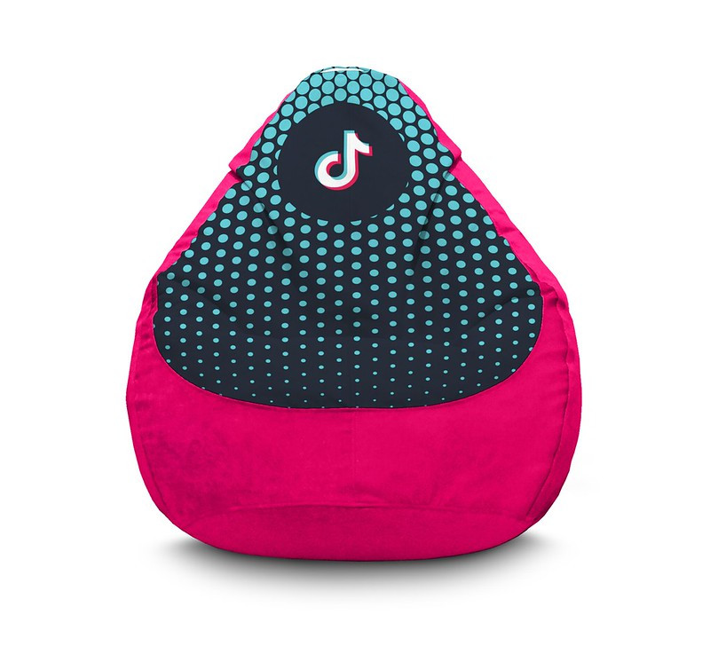 

Кресло мешок iPuff "Tik Tok. Halftone. Pink" Флок XXXL (100х135 см) Розовый