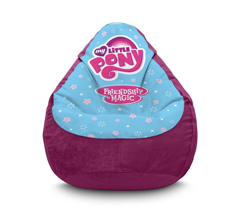 

Кресло мешок iPuff "My Little Pony. Logo" Флок L (70x100 см) Сиреневый